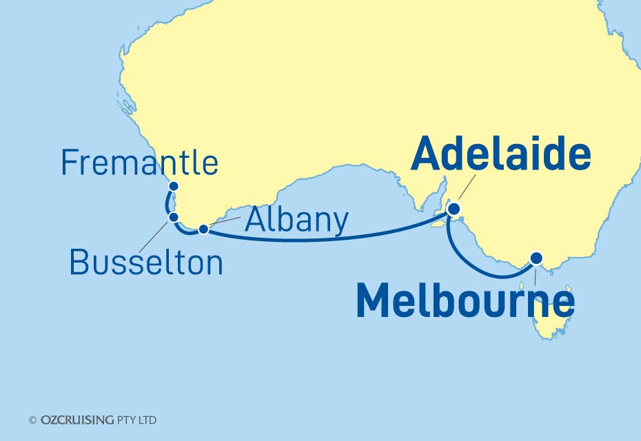 8 Night Melbourne to Fremantle Cruise on the Queen Elizabeth CU23