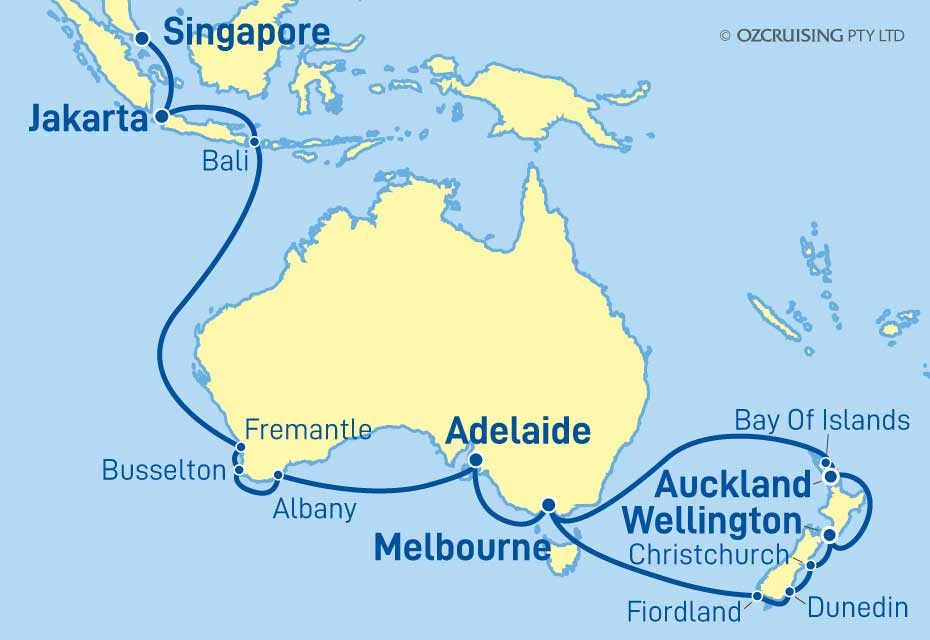 Queen Elizabeth Melbourne to Singapore - Cruises.com.au