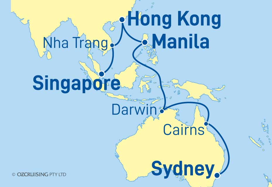 22 Night Sydney to Singapore Cruise on the Queen Victoria - CU23-V307A ...