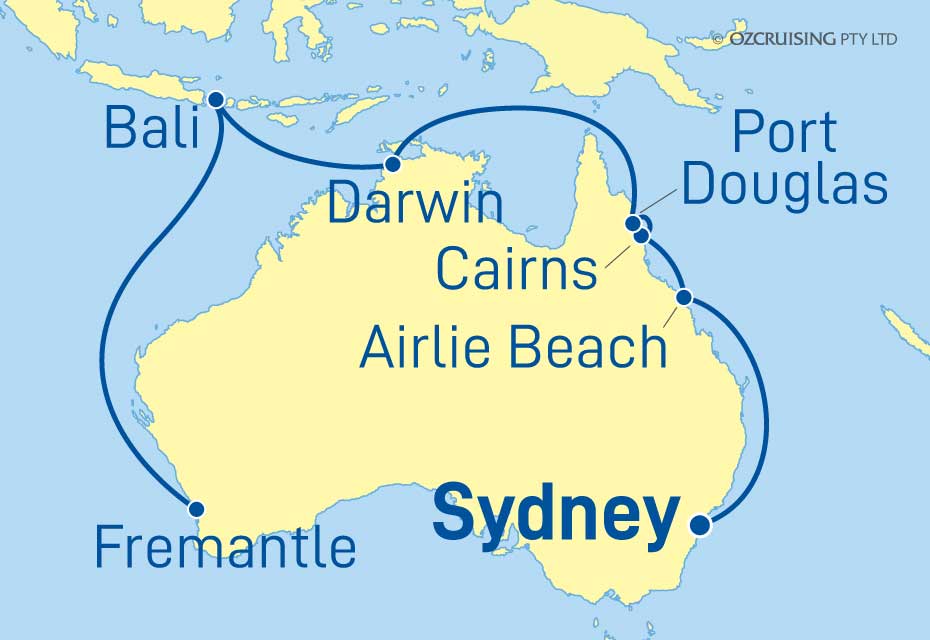 Queen Elizabeth Sydney to Fremantle - Ozcruising.com.au