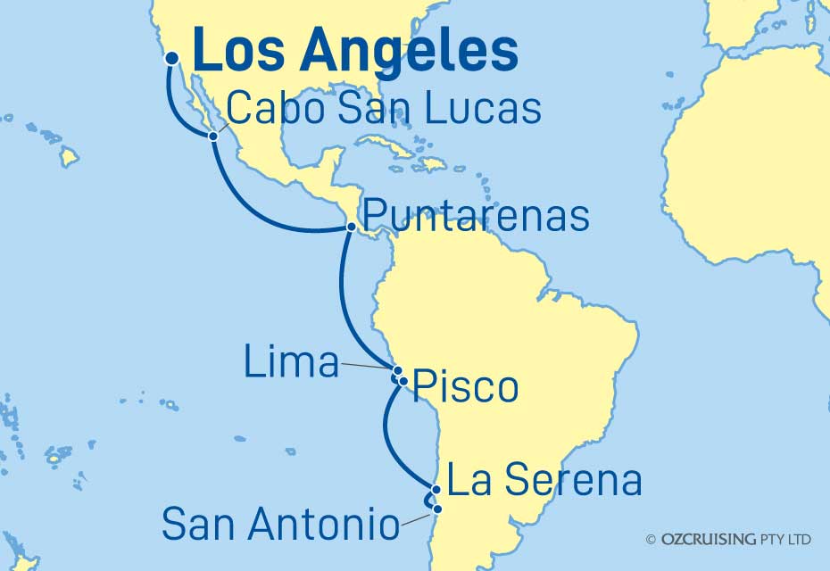 Sapphire Princess Los Angeles to Santiago - Cruises.com.au