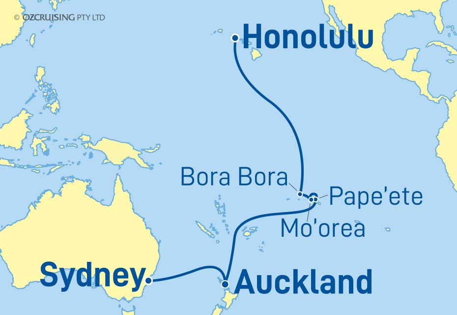 Radiance Of The Seas Sydney to Honolulu - Cruises.com.au