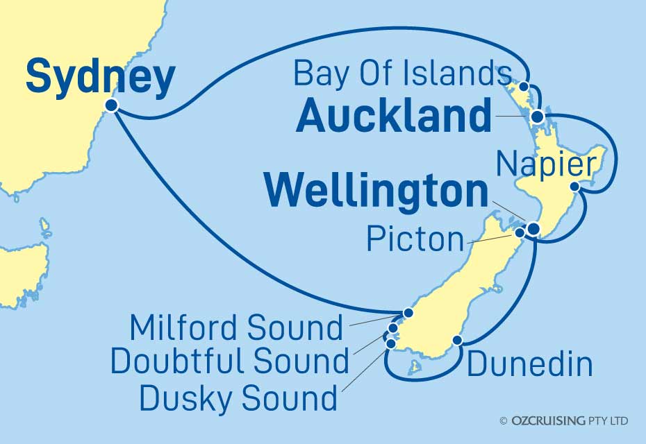 12 Night New Zealand Cruise on the Ovation Of The Seas RC24OV09FEB24