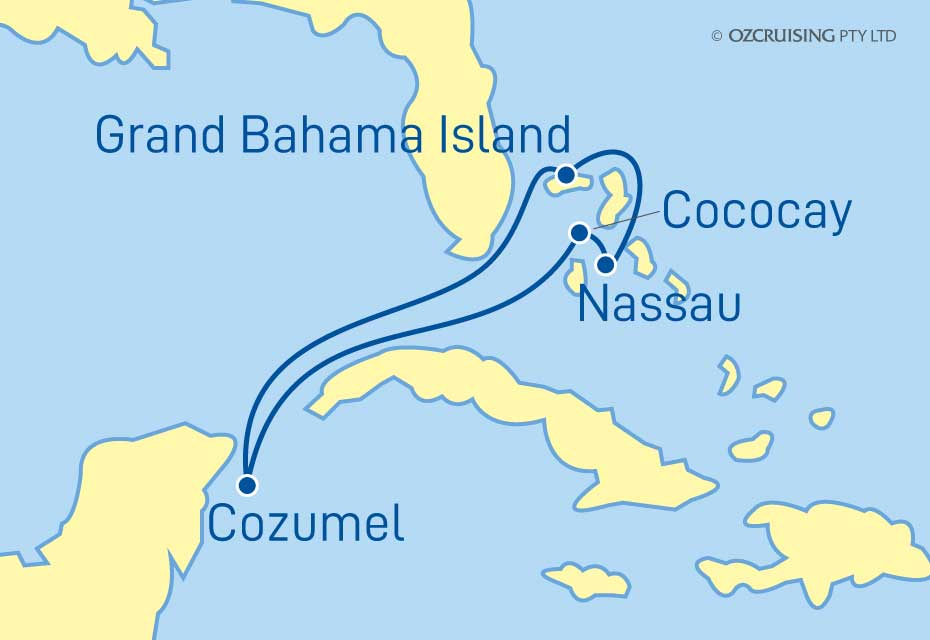 Adventure Of The Seas Bahamas, Cococay and Mexico - Ozcruising.com.au