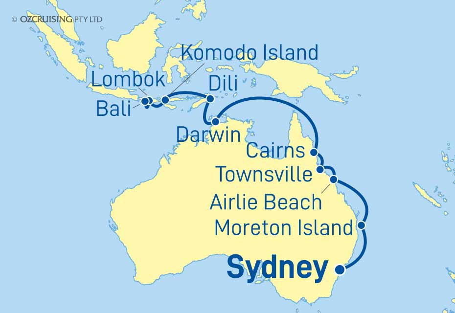 Seabourn Odyssey Sydney to Bali - Ozcruising.com.au