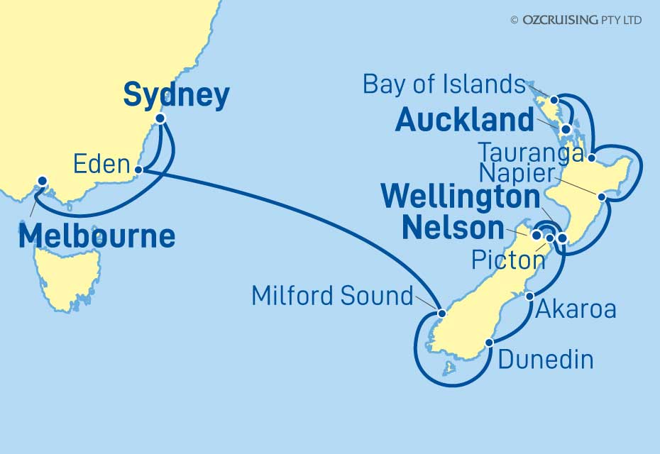 Azamara Journey Melbourne to Auckland - Ozcruising.com.au