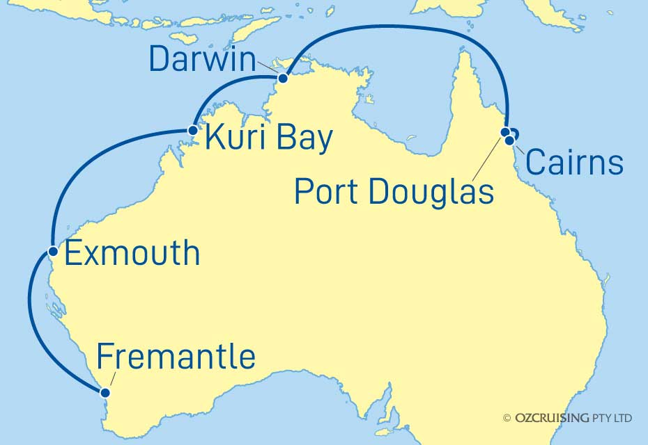 Pacific Explorer Fremantle to Cairns - Ozcruising.com.au