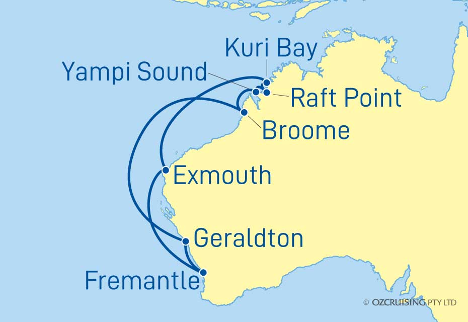 Pacific Explorer Western Australia Coast - Ozcruising.com.au
