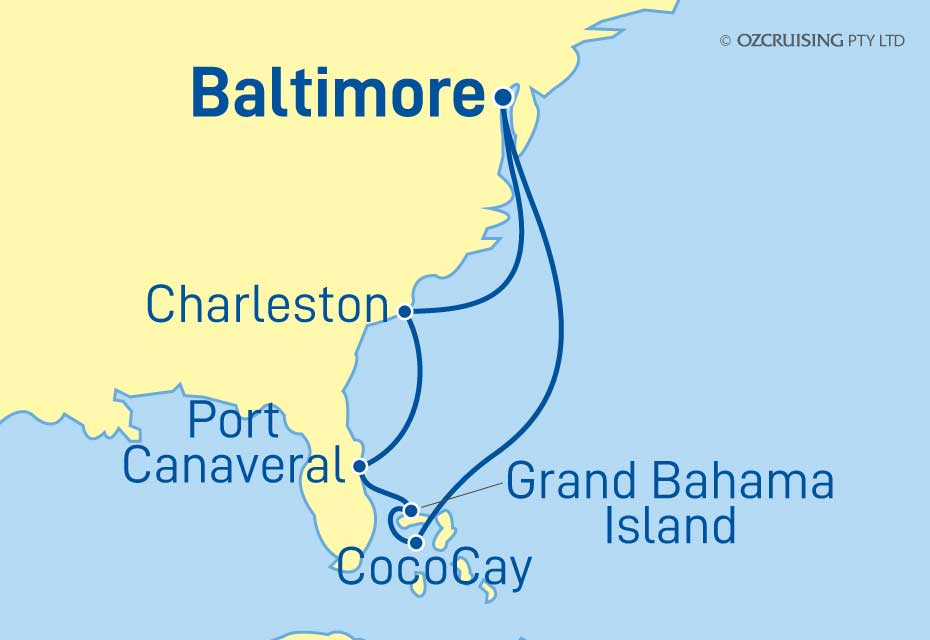 8 Night Charleston, Port Canaveral and Bahamas Cruise on the Enchantment Of The Seas RC22