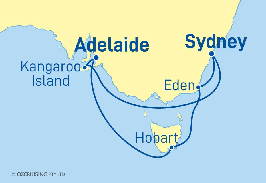 Ovation Of The Seas Eden, Hobart and South Australia - Ozcruising.com.au