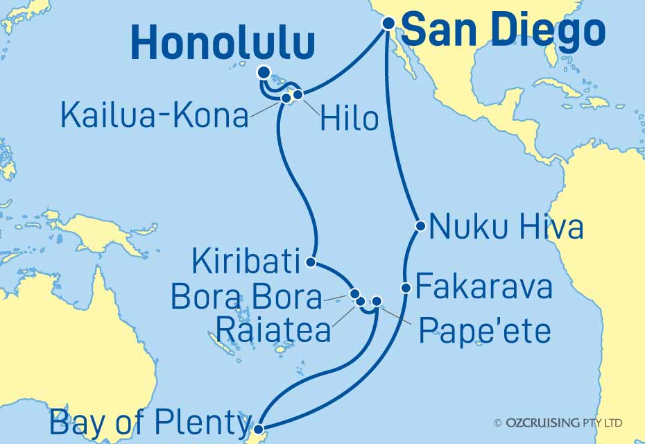 ms Koningsdam Hawaii, Tahiti and South Pacific - Ozcruising.com.au