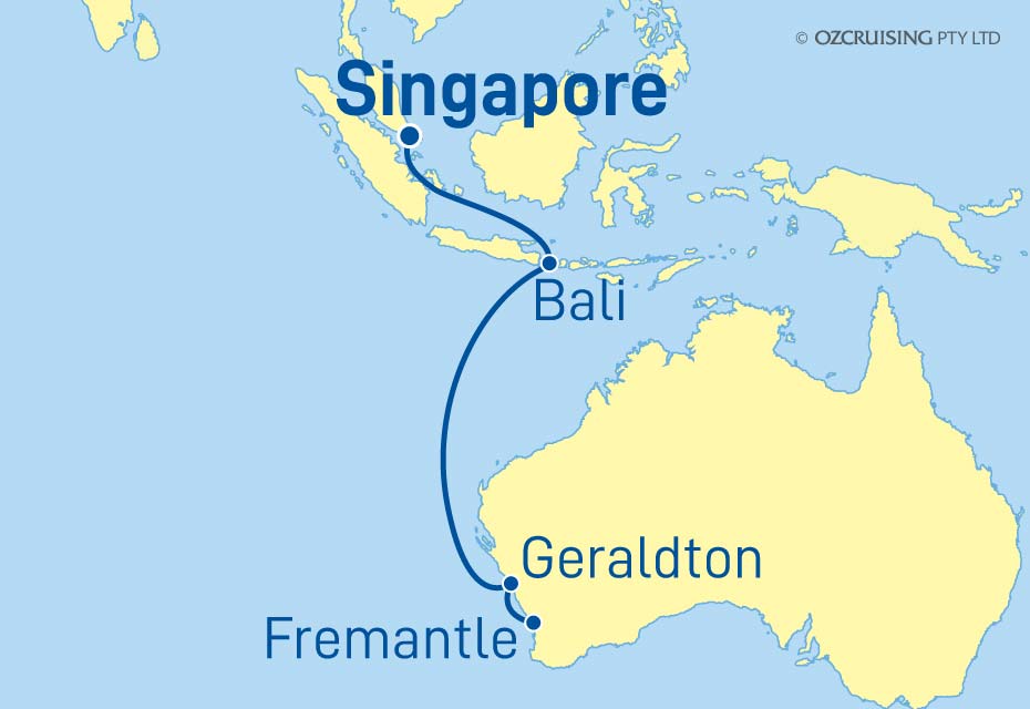 Azamara Journey Singapore to Fremantle - Ozcruising.com.au