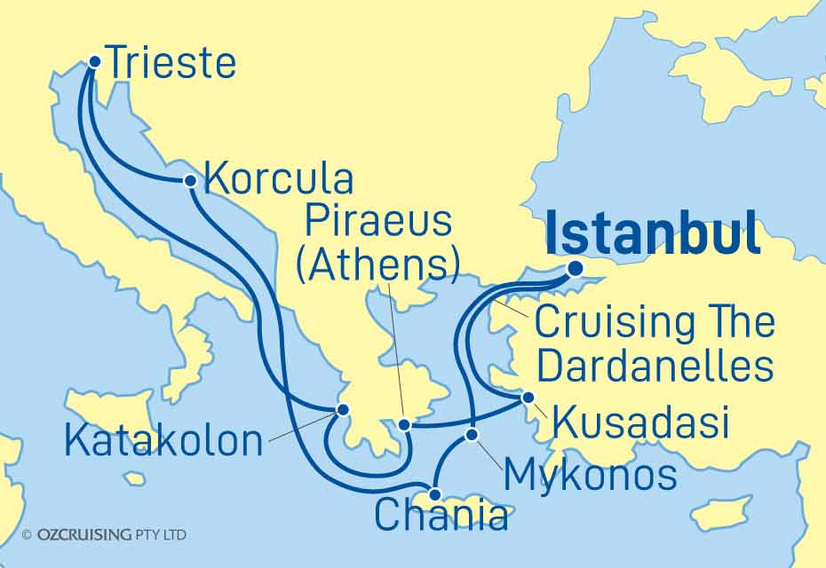 ms Oosterdam Greece and Turkey - Ozcruising.com.au