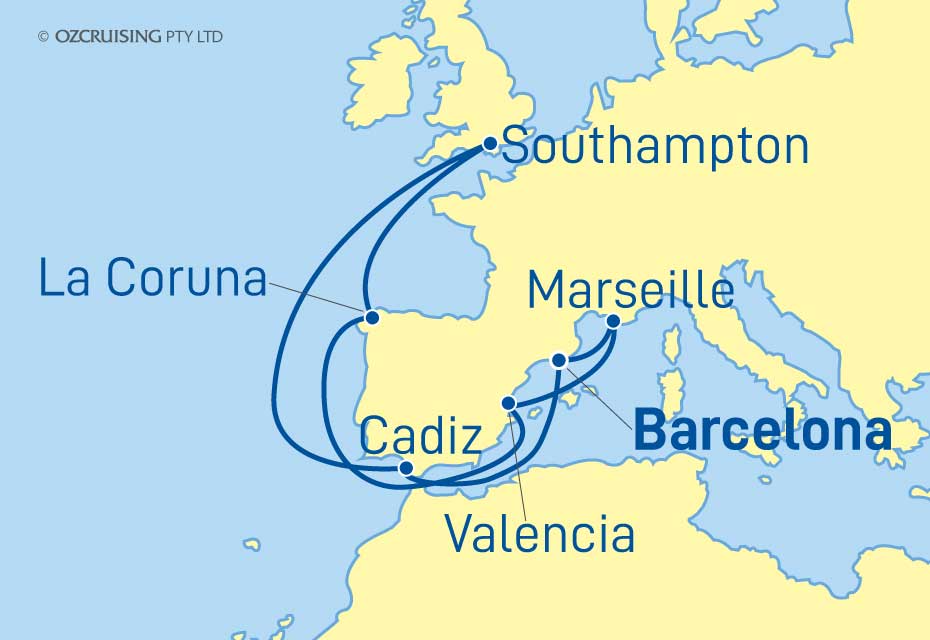 Arvia Spain & France - Cruises.com.au