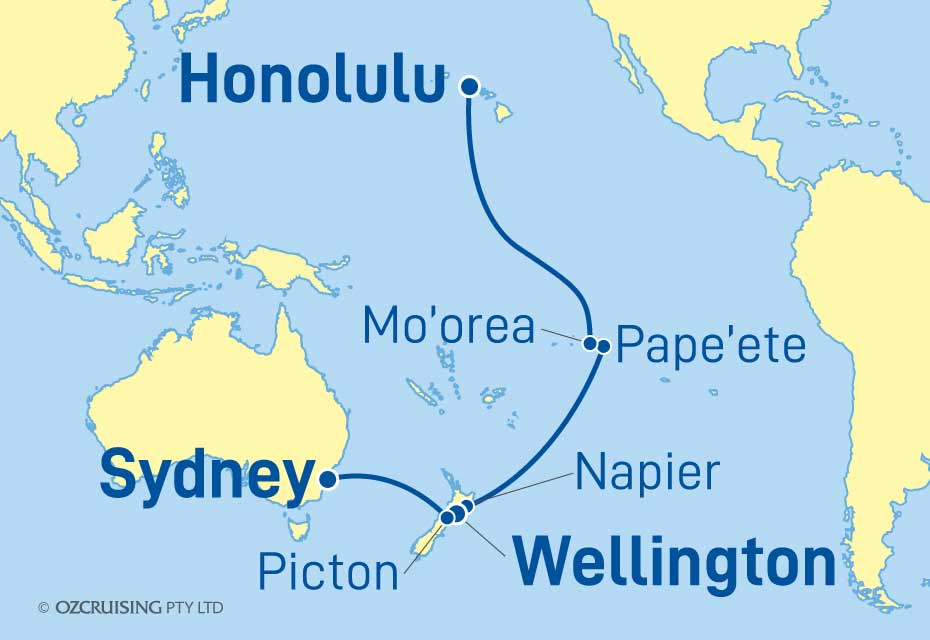 Ovation Of The Seas Honolulu to Sydney - Ozcruising.com.au