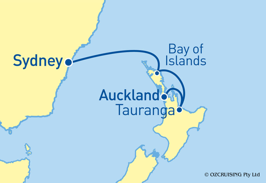 Queen Anne Auckland to Sydney - Ozcruising.com.au