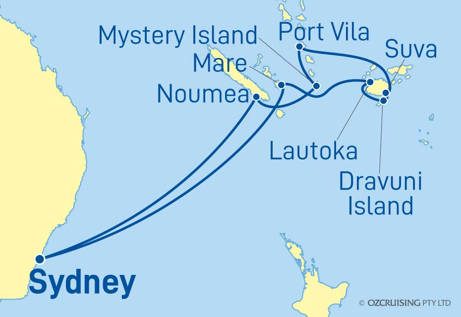 princess cruises sydney to fiji