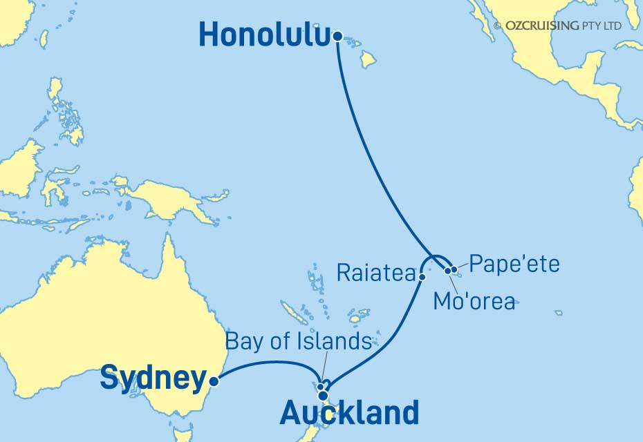 celebrity cruises honolulu to sydney 2022