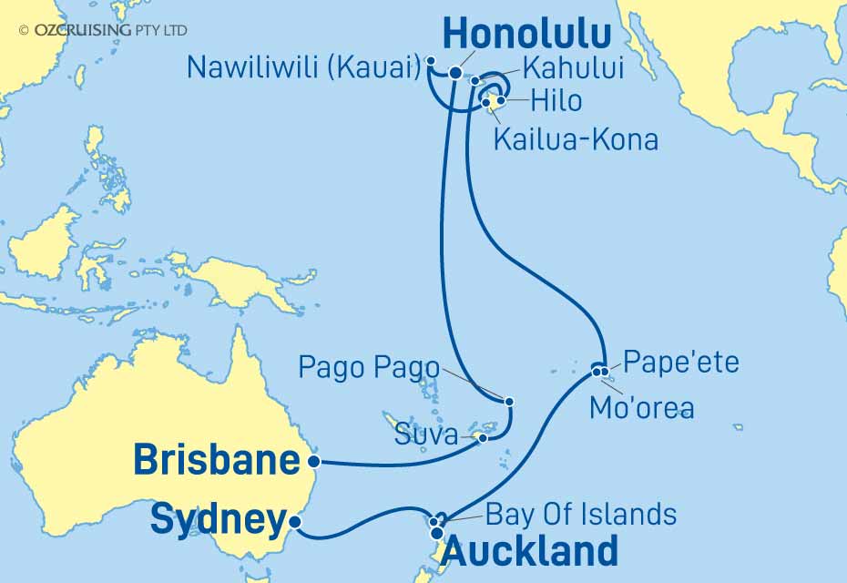 33 Night Hawaii and French Polynesia Cruise on the Coral Princess