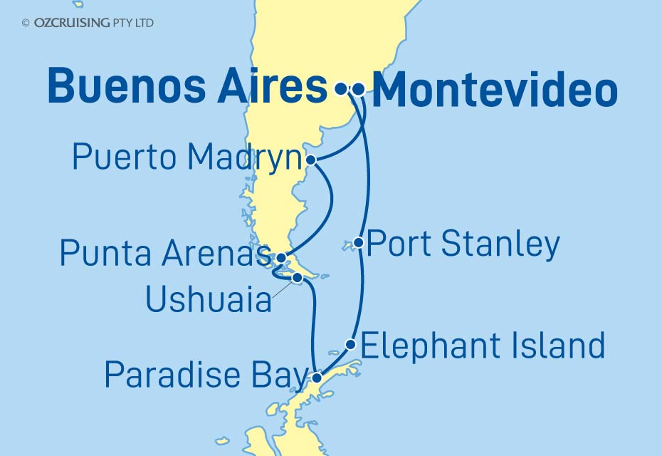 14 Night Antarctica, Falkland and Argentina Cruise on the Norwegian