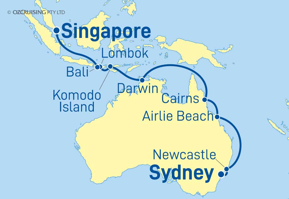 ms Westerdam Sydney to Singapore - Ozcruising.com.au