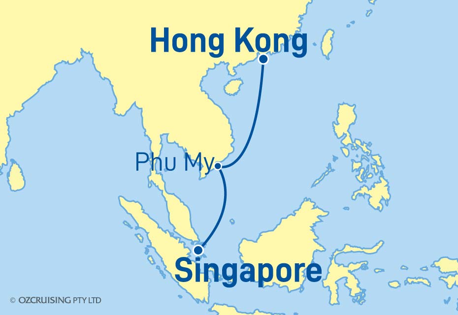 6 Night Hong Kong to Singapore Cruise on the Queen Anne CU25H508A