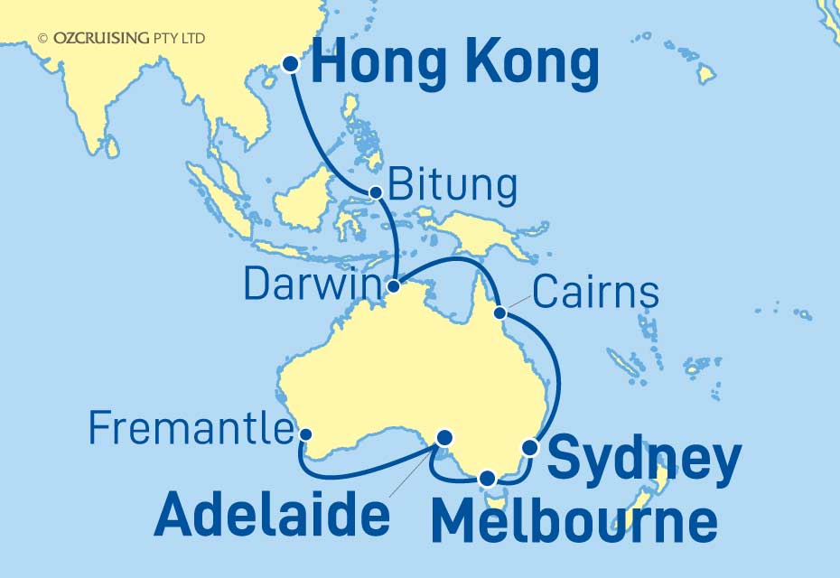 Queen Mary 2 Fremantle to Hong Kong - Ozcruising.com.au
