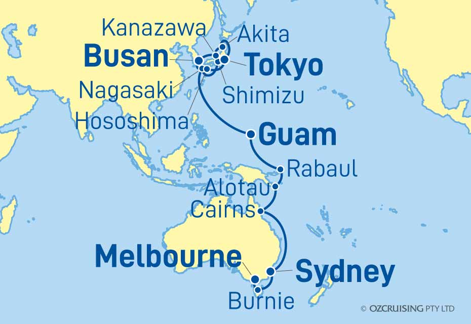 31 Night Papua New Guinea & Japan Cruise on the Queen Elizabeth CU24