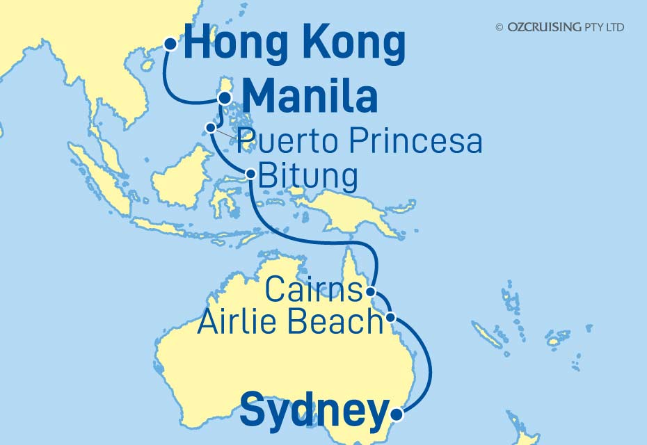 Queen Victoria Sydney to Hong Kong - Ozcruising.com.au