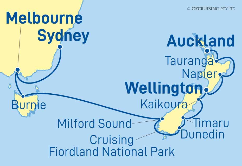 ms Noordam Tasmania & New Zealand - Ozcruising.com.au
