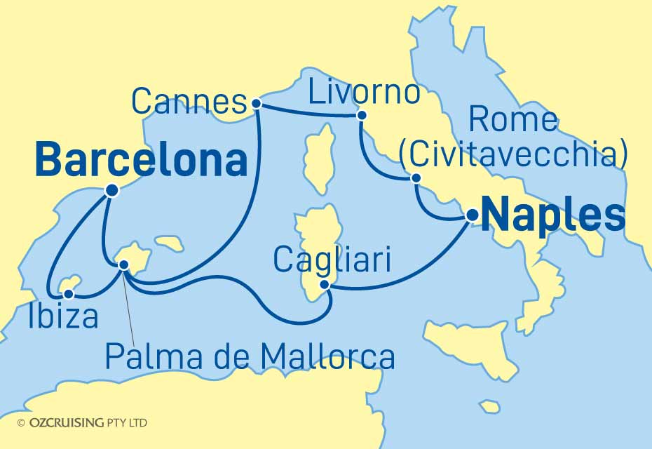 9 Night Italy, Spain & France Cruise on the Norwegian Escape NC24ESC