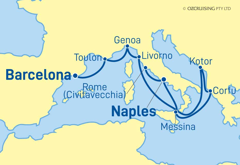 11 Night Barcelona To Rome Cruise On The Enchanted Princess PC23 N339   54494 