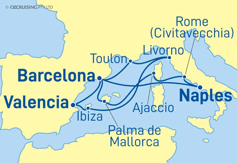 14 Night Italy, Spain & France Cruise on the Queen Elizabeth - CU23 ...