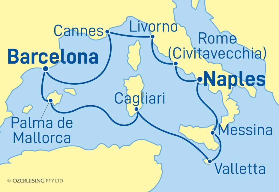 Norwegian Escape Italy, Spain & Malta - Ozcruising.com.au