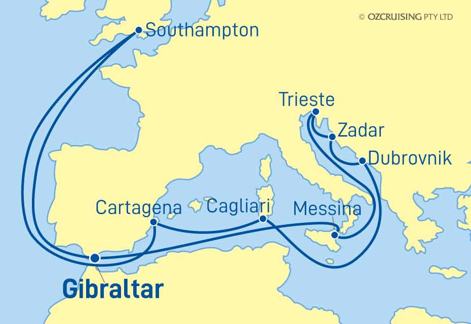 Aurora Italy, Spain & Croatia - Cruises.com.au