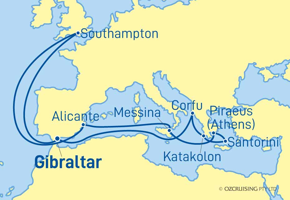 Aurora Spain, Greece & Gibraltar - Cruises.com.au
