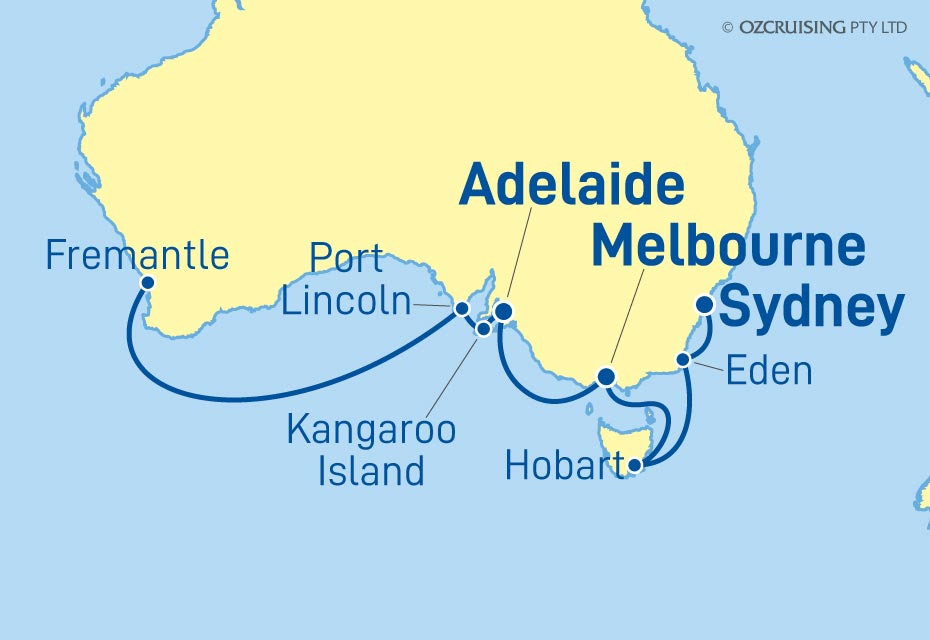 Majestic Princess Fremantle to Sydney - Ozcruising.com.au