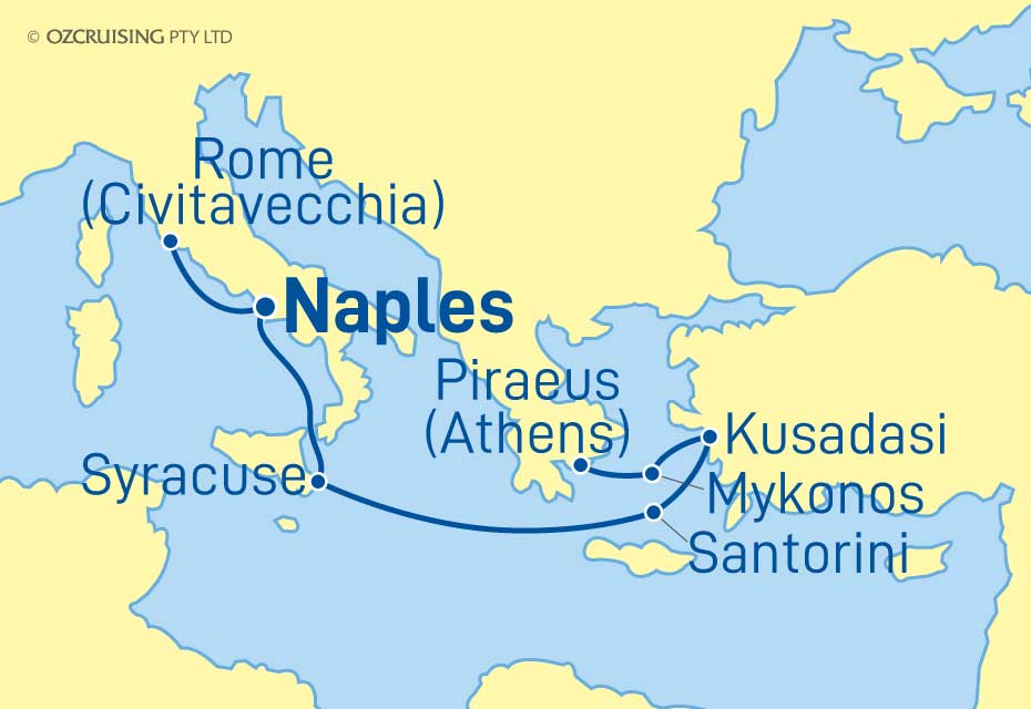 Rhapsody Of The Seas Rome to Athens - Cruises.com.au