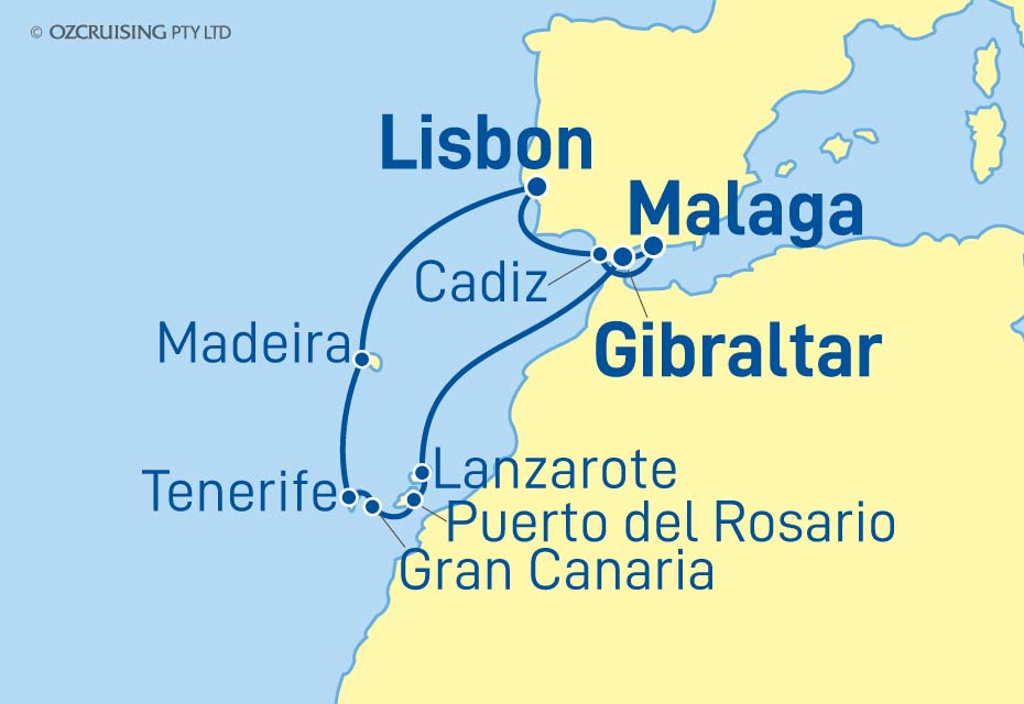 11 Night Canary Islands, Spain & Portugal Cruise on the Norwegian Sun