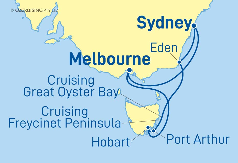 Majestic Princess Tasmania, Melbourne & Eden - Cruises.com.au