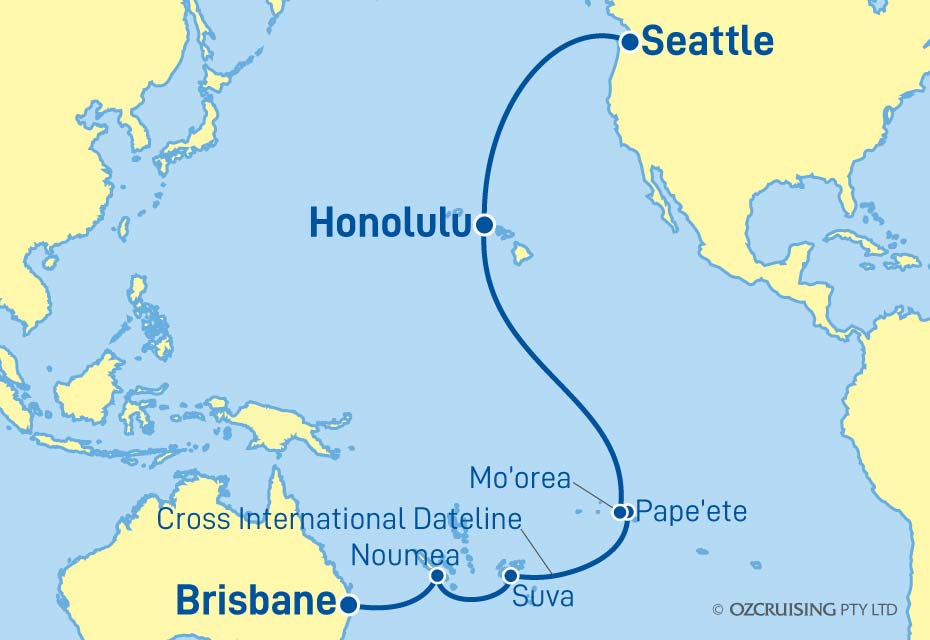 cruises from brisbane to seattle
