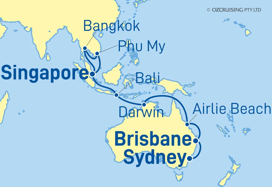Queen Mary 2 Singapore to Sydney - Ozcruising.com.au