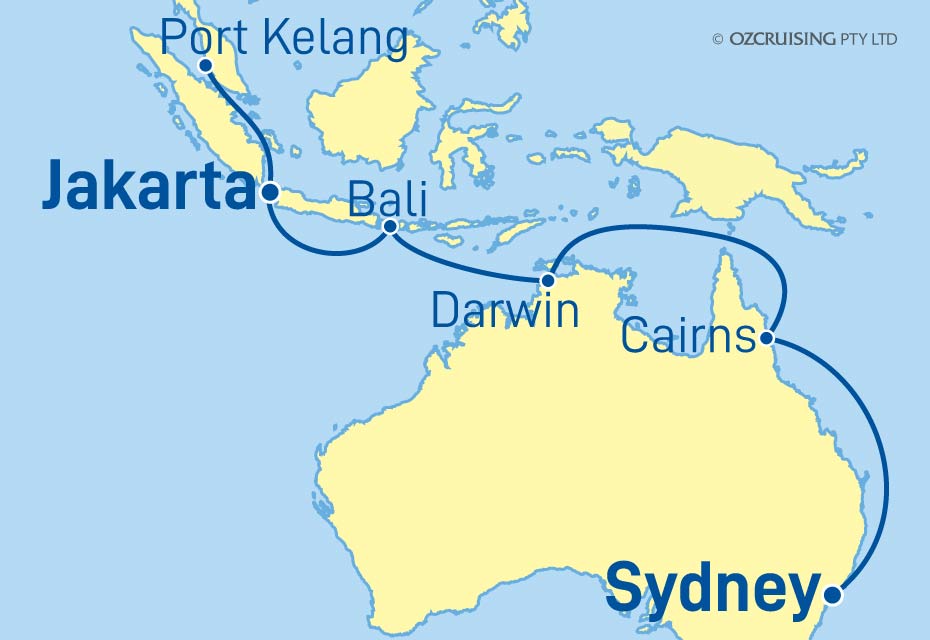 Queen Victoria Sydney to Port Kelang - Ozcruising.com.au