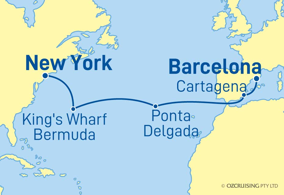 11 Night Barcelona To New York Cruise On The Norwegian Prima NC23 PRI   56472 