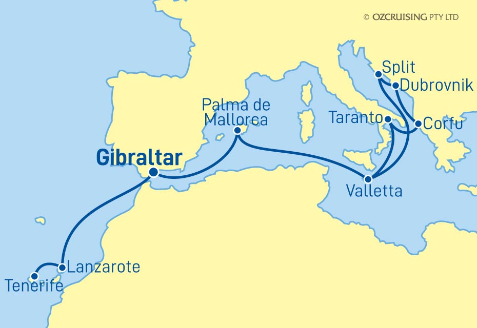 Azura Valletta to Tenerife - Cruises.com.au