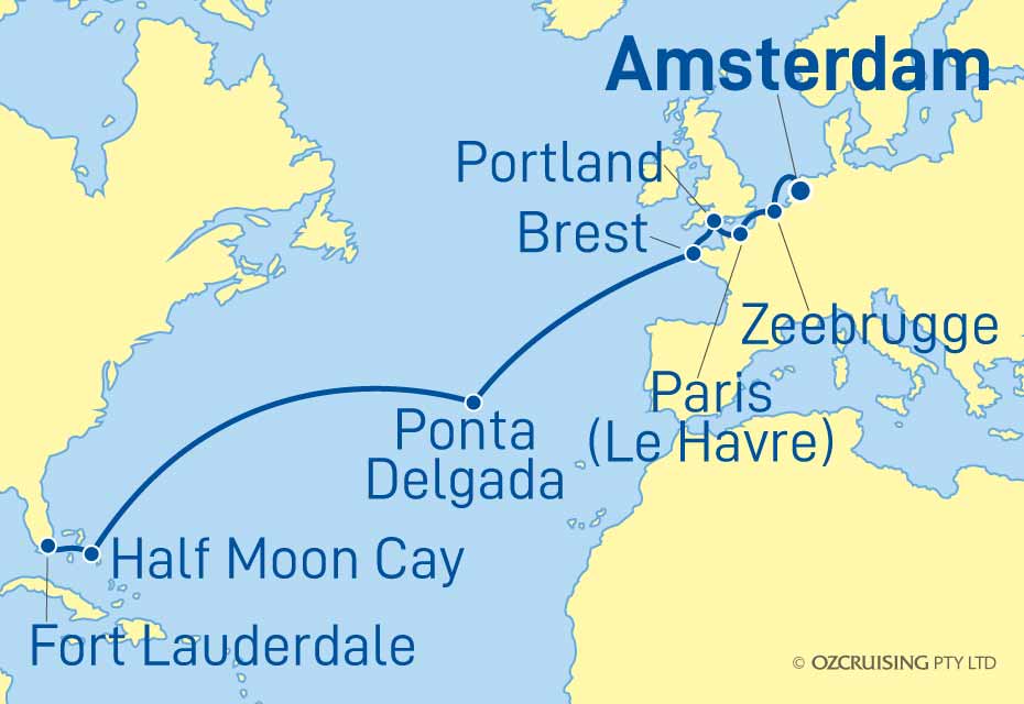 ms Rotterdam Amsterdam to Fort Lauderdale - Ozcruising.com.au