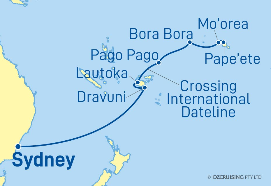 Norwegian Spirit Papeete to Sydney - Cruises.com.au
