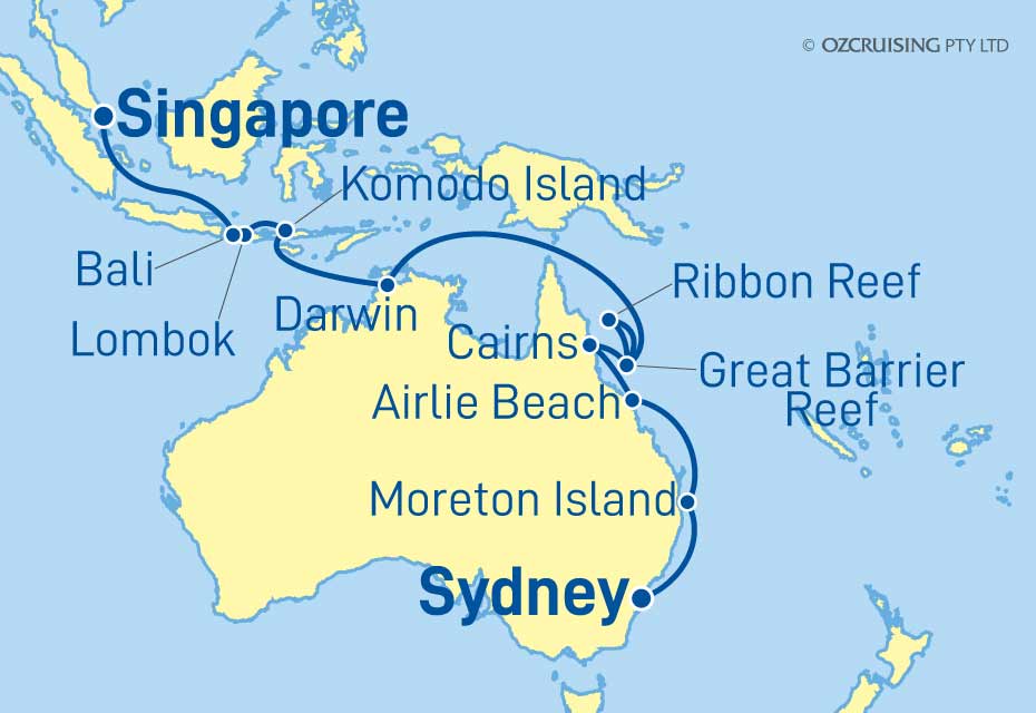 ms Westerdam Sydney to Singapore - Cruises.com.au
