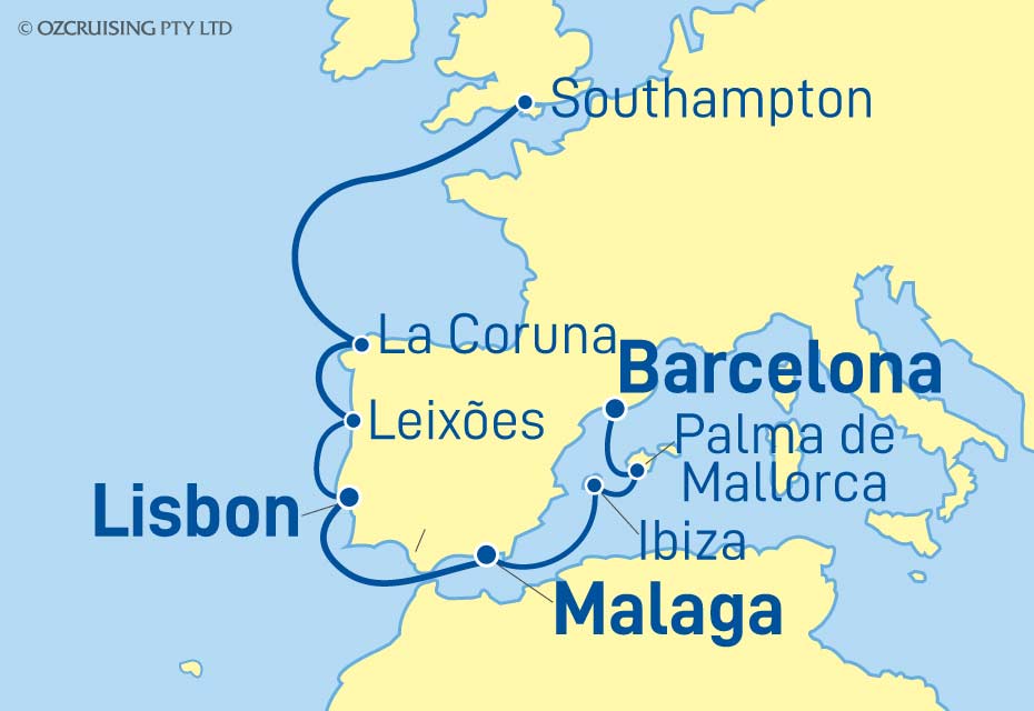 Norwegian Pearl Southampton to Barcelona - Ozcruising.com.au