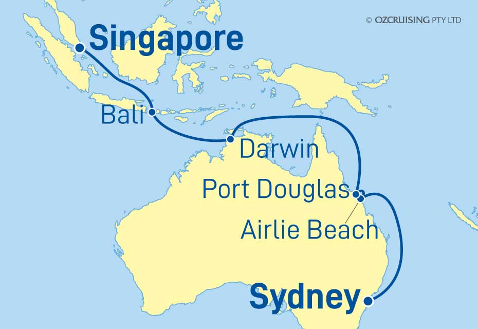 13 Night Singapore to Sydney Cruise on the Celebrity Solstice CC25